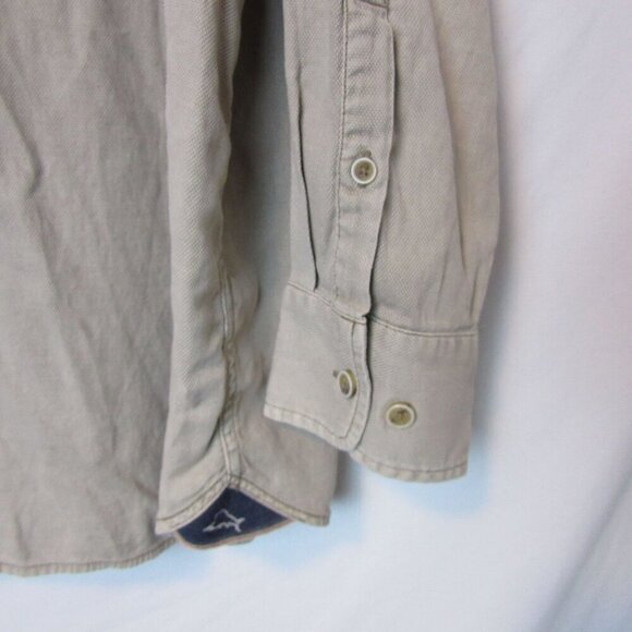 Tommy Bahama Button Up Shirt Long Sleeve Mens 3XL Tall Beige Tan Tencel - Picture 7 of 7
